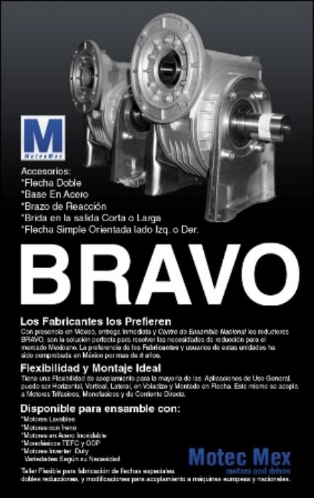 Reductor de velocidad marca BRAVO